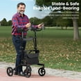 thumbnail image 4 of Sunderwell Foldable Rollator Walker with Seat,330 lbs Capacity Walkers for Seniors with Seat,19 lbs Lightweight Rolling Walker,walker for adults,Adjustable Handles,10" All-Terrain Wheels(Black), 4 of 8