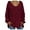 Wine, variant on Sweaters for women Women Fashion Knitted Solid Long Sleeve V Neck Cardigan Tops Loose Sweater christmas sweater women