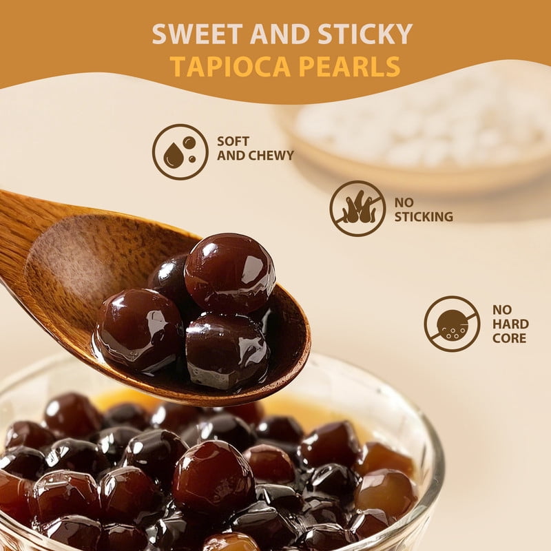 Soeos Tapioca Pearls for Bubble Tea, 8.8 oz, 1 pack