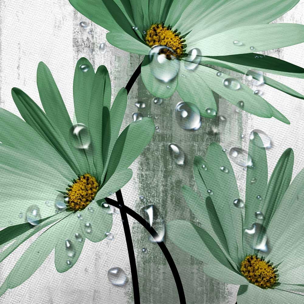 Rustic Farmhouse Shower Curtain, Farm Sage Green Daisy Floral Flowers and Butterfly on Country Wooden Shower Curtain for Bathroom, Turquoise Teal Gray Grey Shower Curtain with 12PCS Hooks, 72X84IN