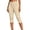 Khaki, variant on Women's Skinny Straight Leg Capris Pull On Stretch Button Closure Cropped Trouser Casual Office Work Capri Pants with Pockets