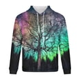 thumbnail image 3 of Lilgiuy Men's Hoodie Non Positioning Star Tree Print Pullover Casual Long Sleeved Top Sweatshirts for Party Club Birthday, 3 of 4