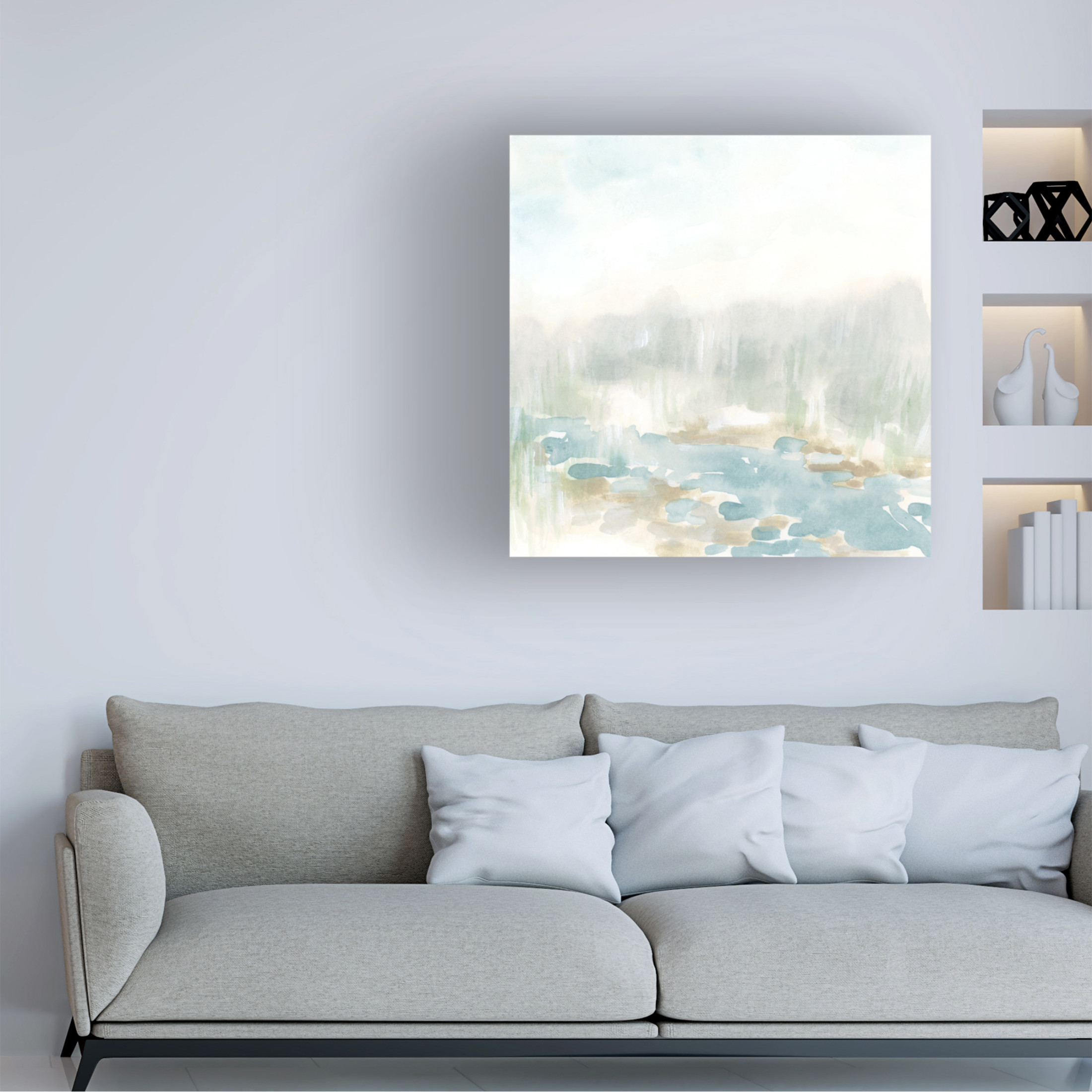 Trademark Fine Art June Erica Vess Misty Creekbed I Canvas Wall Art