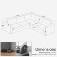 thumbnail image 4 of JULY'S SONG L-Shaped Couches for Living Room, Natural Linen Fabric Sectional Couch, Modern Sofa Set with Extra Deep Seats, Grey, 4 of 10
