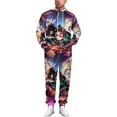 thumbnail image 3 of Demon Slayer Unisex Adult Sweatsuits Hoodie & Sweatpants Long Sleeve Hooded Sweatshirt Matching Joggers Tracksuit Sets M, 3 of 9