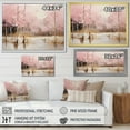 thumbnail image 4 of Designart "Pink And Gold Minimalist Forest I" Forest Floater Framed Wall Art Living Room, 4 of 5