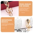 thumbnail image 2 of Shisuyan Broche Microphone Épingle Micro Note de Musique Broche Étiquette de Mode Épingle Cadeau Musical pour Femmes, 2 of 8