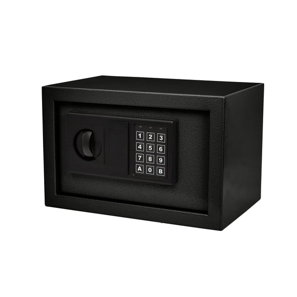 Stalwart Numérique Safe - Coffre-fort Électronique en Acier avec Clavier et Clés Manuelles - Protège Argent, Bijoux, Passeports - pour Maison, Entreprise (Noir)