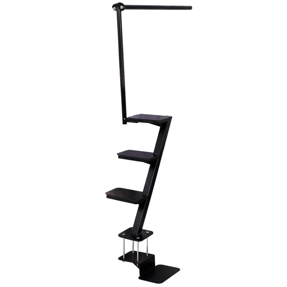 Heavy Duty 4 Step Boat Trailer Steps with Secure Handle, Tread Steel Trailer Tongue Ladder Universal Fit for Most Boat Trailers
