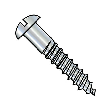 

4-22X1 Slotted Round Full Body Wood Screw Zinc (Pack Qty 10 000) BC-0416DSR
