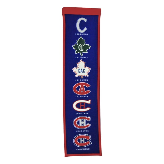 Canadiens 8"x32" Wool Banner Heritage