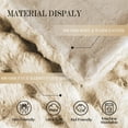 thumbnail image 4 of Soft Luxury Faux Fur Bubble Blanket, Thick Warm Cozy Throw Blanket for Couch, Plush Fluffy Blanket for Sofa and Bedroom Women Gift, 50” x 60”, Tie-dye Camel, 860GSM, 4 of 5