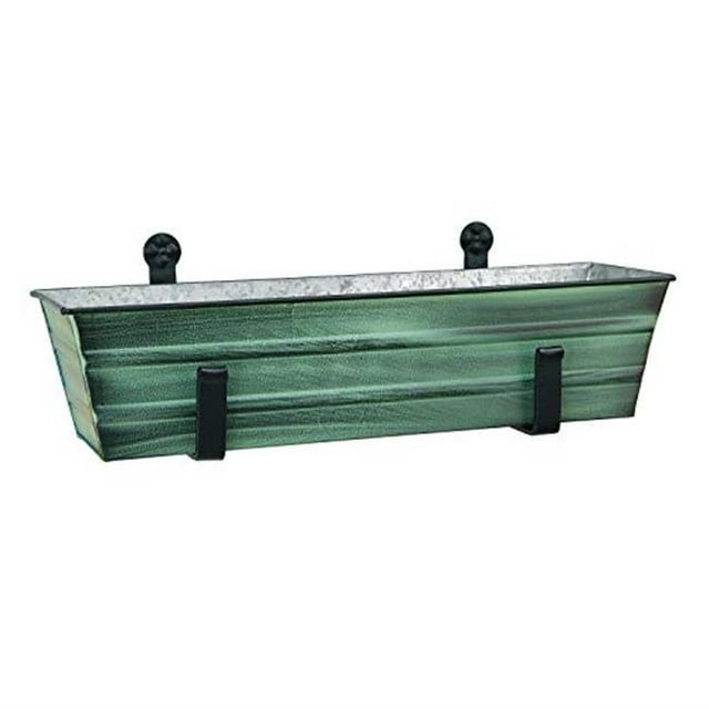 Achla C08-WM Flower Box with Wall Brackets, Green - Small