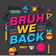 thumbnail image 4 of Bruh, We Back Back To School Adult Charcoal Crew Neck Short Sleeve Tee-Medium, 4 of 4