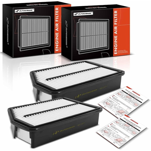 A-Premium 2-PC Engine Air Filter Compatible with Kia Sportage 2011 2012 2013 2014 2015 2016, L4 2.0L, Rigid Panel, Replace# 281133W500