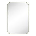 thumbnail image 7 of Contemporary and Farmhouse 24x36" Brushed Brass Rounded Rectangle Bathroom Vanity Wall Mirror, 7 of 7