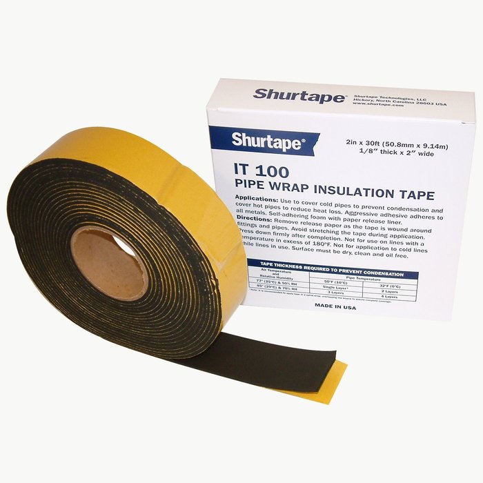 Shurtape IT100 Foam Pipe Wrap Insulation Tape 2" x 30ft
