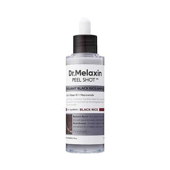 Dr.Melaxin Peel Shot Glow Black Rice Ampoule Blackhead Reduction & Brightening - 2.7 oz