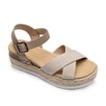 thumbnail image 4 of DREAM PAIRS Women's Stylish Platform Espadrille Wedge Sandals Round Toe Summer Causal Shoes Crisscross Band Adjustable Ankle Strap Buckle, 4 of 7