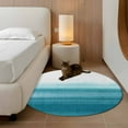 thumbnail image 3 of Teal White Gradient Round Area&nbsp;Rug 3ft Abstract Ombre Texture Modern Art Non-Slip&nbsp;Washable Circle Rugs Soft Felt Indoor Floor Mat for Bedroom Kitchen Living Room Bathroom, 3 of 9