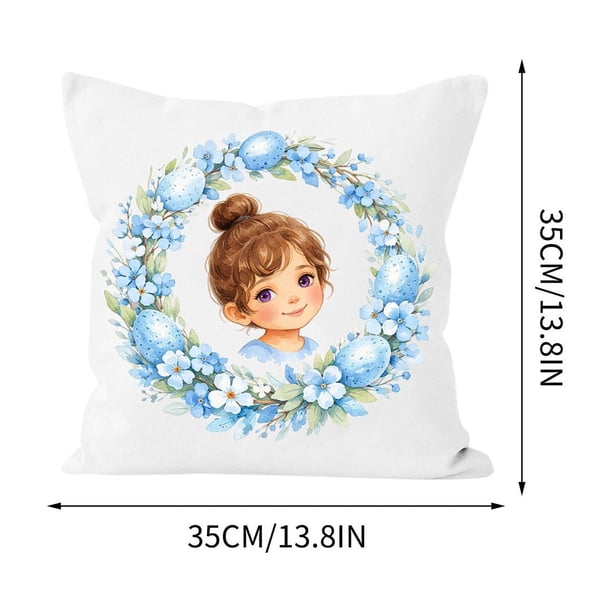 CaiYueKe Easter Throw Pillow Cushion Cover Decorative Holiday Home Decor Soft Plush Accent Pillow for Kids Room Sofa Bed Living Nursery Decorations Gift Ideas Basket Stuffer Spring Seasonal Decor