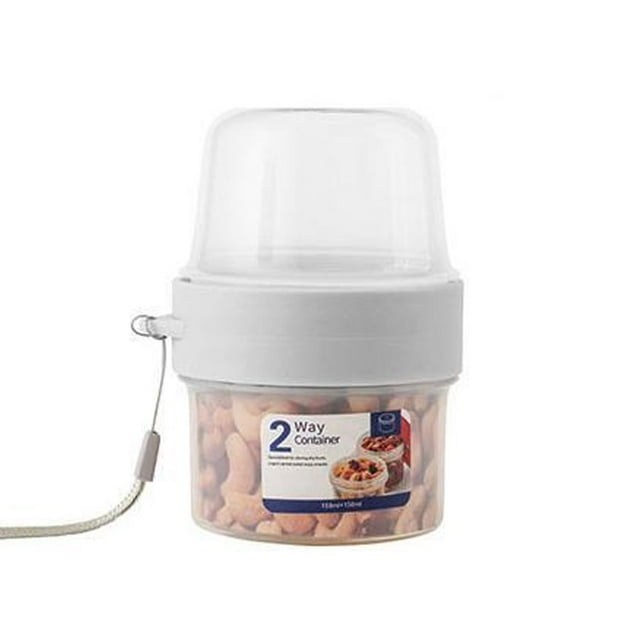 Contenant pour Céréales et Lait, Tasse de Céréales Portable à Double Couche Bol de Céréales de Randonnée Tasse de Collation de Lait Séparée, Conservation des Aliments pour Camping et VR