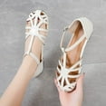 thumbnail image 1 of Nuevas sandalias de mujer con hebilla de verano para mujer, calzado informal de moda para vacaciones, sandalias Retro con punta romana para mujer Wmkox8yii  nm9083, 1 of 4
