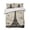 Sepia, Black, Beige, variant on Quilts Twin Size Bedding Set, Paris Tower Lightweight Quilted Comforter, Vintage Words Beige Grey Soft Reversible Bedspread Coverlet with Pillow Covers for All Season, 68" x 86"