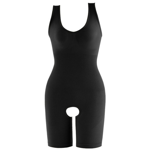 YIGSECU Women Bodybuilding Girdle Belly Contracting Breasts Support Push Up Open Crotch Corset Postpartum Waist-slimming Corset