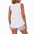 thumbnail image 3 of Tank Tops for Women Sleeveless Loose Fit Casual Summer Eyelet Scoop Neck Shirts for Daily Beach Wear, 3 of 7