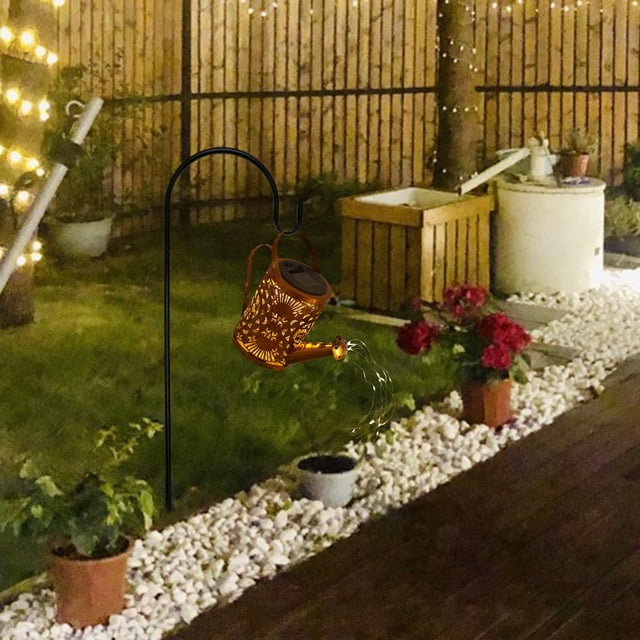 Lámpara de cascada colgante Yinane Impermeable Solar LED Regadera Cadena de Lámpara