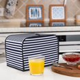 thumbnail image 6 of Honeii Navy Blue And White Stripes Print 2 slice Toaster Cover, Two Slice Toaster Dust-proof Cover For Kitchen Small Appliance and Fingerprint Protection, 6 of 7