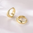 thumbnail image 4 of Pendientes tipo argolla, chapados en oro de 14 quilates, hipoalergénicos, para mujer, 4 of 7