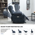 thumbnail image 3 of Large Power Lift Recliner Chair with Massage and Heat, for Big and Tall Elderly People, 8-Point Vibration Massage and Lumbar Heating, Two Cup Holders and USB Charge Port, 3 of 7