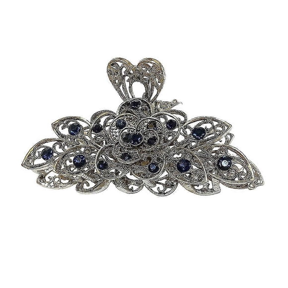 Large Hair Claw Silver with Interlocking Teeth Grip for Hair Claw Clamp