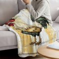 thumbnail image 3 of Yellow Vintage Rooster Blanket Soft Cozy Warm Twin Blanket for Bed, Plush Fuzzy Flannel Fleece Blankets for Sofa, Farmhouse Animals Wooden Throw Blankets for Couch, Gifts for Men, 60"x80", 3 of 9