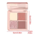 thumbnail image 3 of Four Color Eyeshadow Palette, Matte Finish Eyeshadow Quad with Highly Pigmented Shades, Versatile Eye Makeup Palette for Day and Night Looks, 3 of 6
