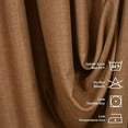 thumbnail image 3 of 3S Brother's Home Decorative Cappuccion Curtains Extra Wide Extra Long Luxury Colors Linen Look Custom Made 5-25 Feet Made in Turkey Hang Back Tab ( 1 Panel ) Home Décor (100"Wx144"L), 3 of 6