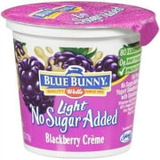 Blue Bunny: Light No Sugar Added Blackberry CrèMe Yogurt, 6 oz