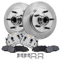 Detroit Axle - Front Brake Kit for 1999-2003 Ford F-150, 2002 Lincoln Blackwood Disc Rotors Ceramic Brake Pads Brake Calipers: 12.13" Front Rotor