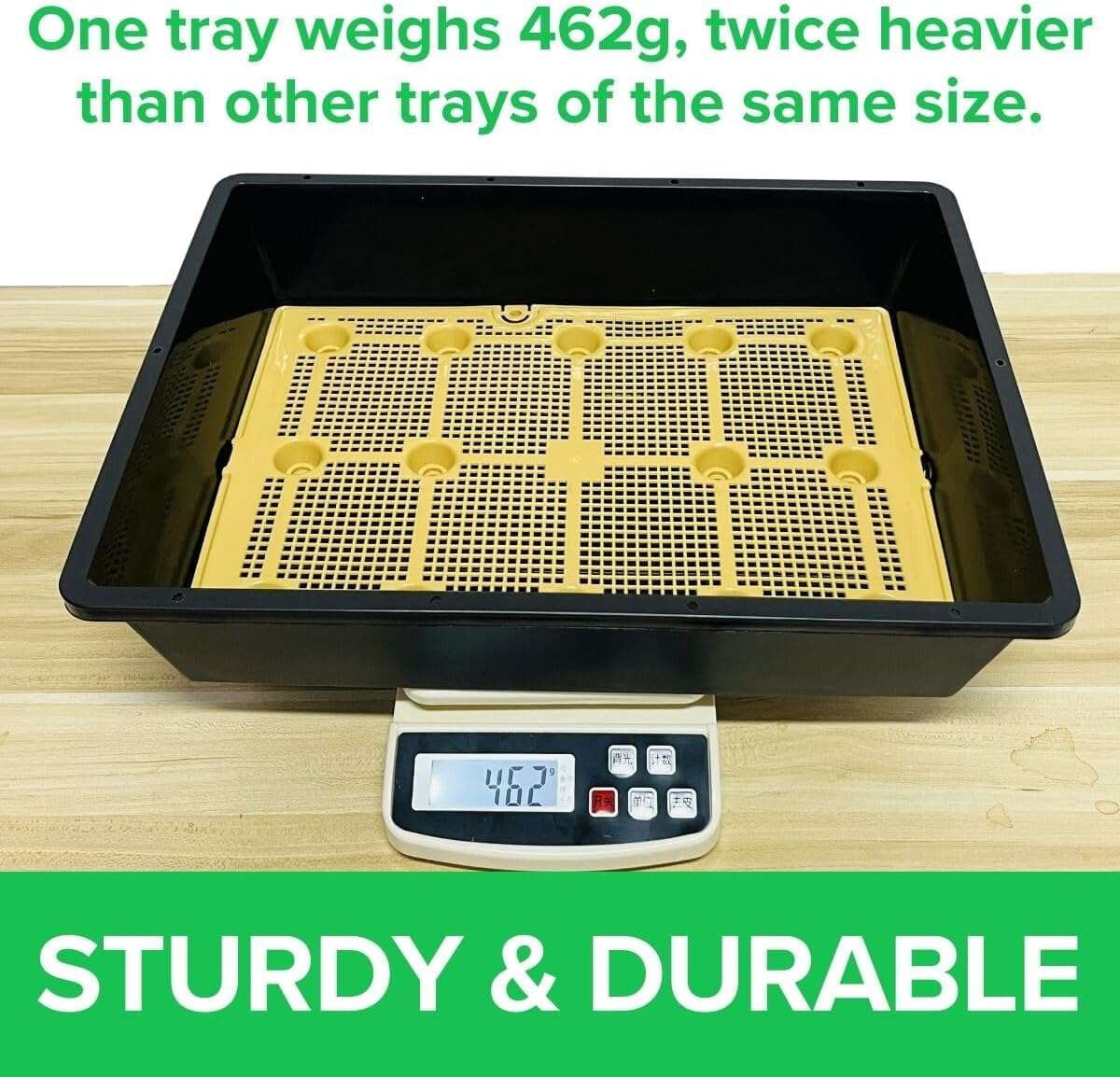 BeGrit Sturdy Seed Starter Trays 13x17inch Seeds Starting Deep Tray Plant Trays 5 Pack