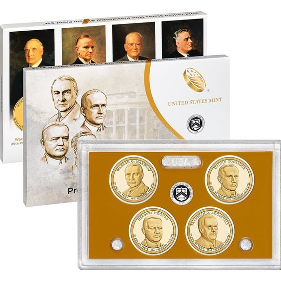 2014 Presidential Dollar Proof Set - U.S. Mint 4-Coin Set in OGP with COA