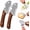 2PCS, variant on Wooden Handled Household Scallion Slicer, 2027 New Multi-Functional Butter Knife Premium Stainless Steel Blade, 3-1 Built-in Bottle Opener, Spreader & Shredder for Bread, Toast (1PCS)