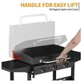 thumbnail image 5 of 3 Burner Flat Top Grill, 25.6 Inch Propane Griddle with Hood, 45000 BTU Stainless Steel Gas Griddle for Outdoor BBQ, Camping, Kitchen, 5 of 6