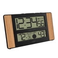 thumbnail image 3 of Reloj digital atómico La Crosse Technology, madera de roble, 3 of 6