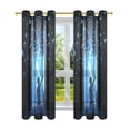 thumbnail image 7 of Yayeee Window Curtains Light Filtering 63"x52" Grommet Panel Pair Home Living Room Decor, Blue Butterfly, 7 of 7