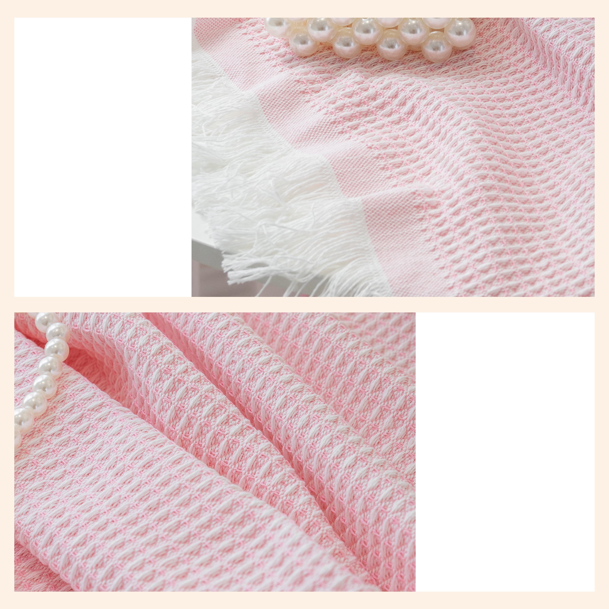 Unique Bargains Waffle Table Cover for Indoor and Outdoor Pink 47.2"x33.5"