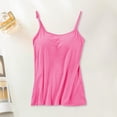 thumbnail image 2 of Womens Sleeveless Tank Top Loose Fit Spaghetti Strap with Built in Bra Casual Comfortable Basic Camisoles by Yigetop Hot Pink 5XL, 2 of 6