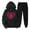 Black, variant on aohooy Hoodie Set Women,Breast Cancer Hoodies Sets Women Pink Ribbon Awareness Long Sleeve Hoodie and Sweatpants Fall Jogger Two Piece Outfits Beige,XXXL