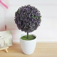 thumbnail image 4 of Walbest Artificial Bonsai Lifelike Grass Ball Plant Potted Non-fading Plastic Simulation Bonsai Tree Plants Flowers, Home Office Desktop Decorative Ornament, 4 of 7